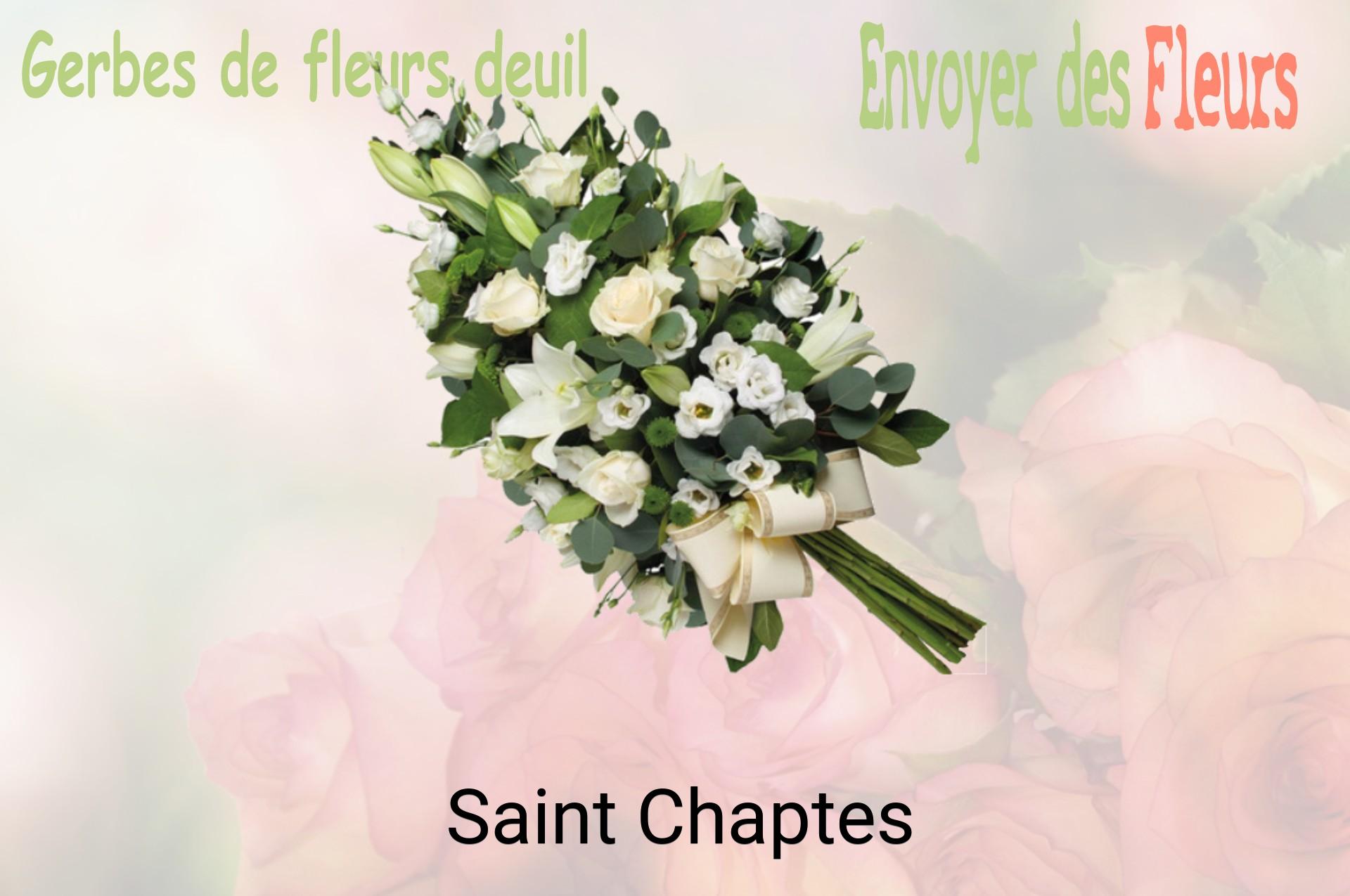 Gerbe de fleurs de deuil livrée à Saint-Chaptes